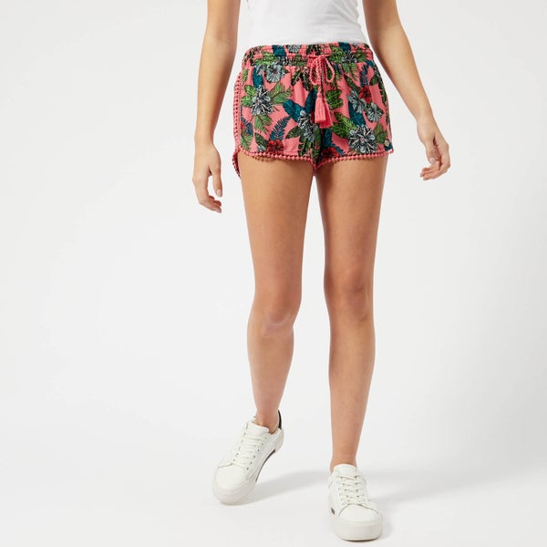 Superdry Women's Terri Beach Shorts - Pop Hibiscus