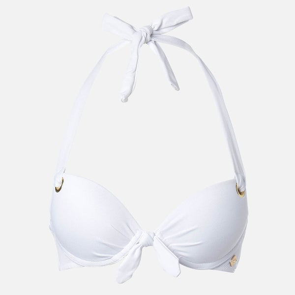Superdry Women's Picot Textured Cup Bikini Top - Optic White