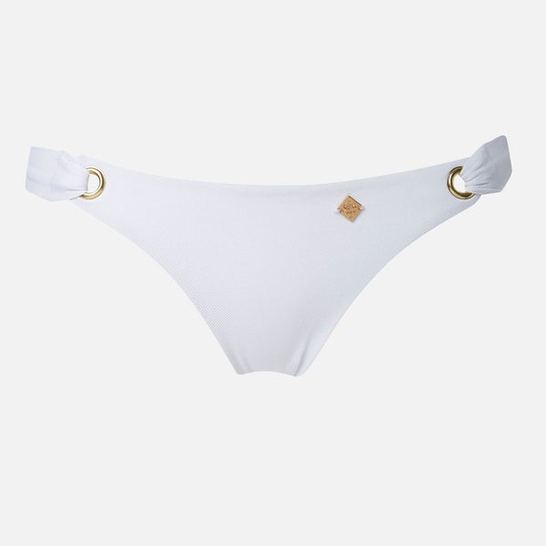 Superdry Women's Picot Textured Bikini Bottom - Optic White