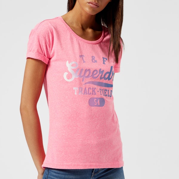 Superdry Women's Casette Pink Snowy T-Shirt - Casette Pink Snowy