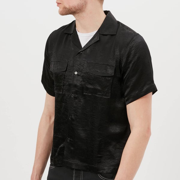 Matthew Miller Men's Hunterfield Short Sleeve Shirt - Caviar/Black