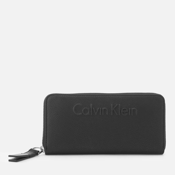 Calvin Klein Women's Edge Large Zip Around Purse - Black