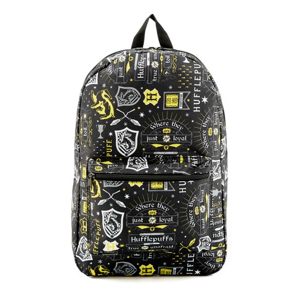 Harry Potter Hufflepuff Icon Sublimated Backpack - Black