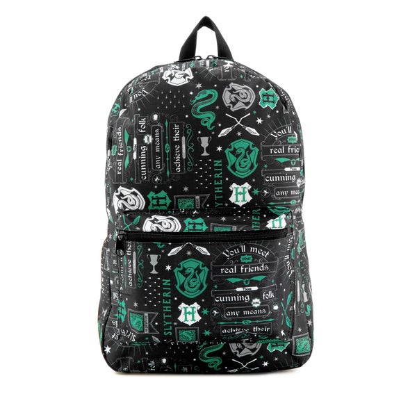 Harry Potter Slytherin Icon Sublimated Backpack - Black