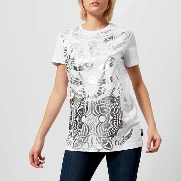 Versace Jeans Women's Foil Logo Print T-Shirt - White