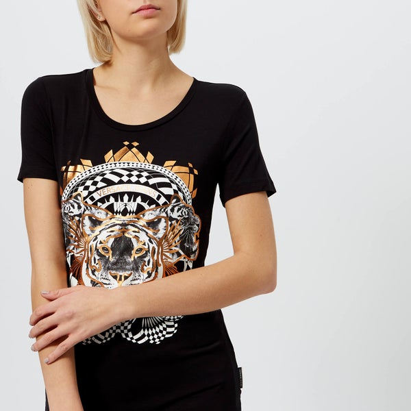 Versace Jeans Women's Logo Print T-Shirt - Black