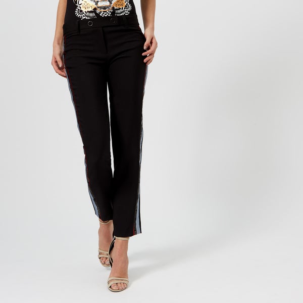 Versace Jeans Women's Stripe Trousers - Black