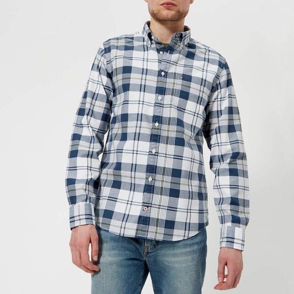 Tommy Hilfiger Men's Oxford Check Shirt - BW/Dark Denim/Four Leaf Clover