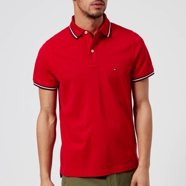 Tommy Hilfiger Men's Tommy Tipped Slim Polo Shirt - Haute Red
