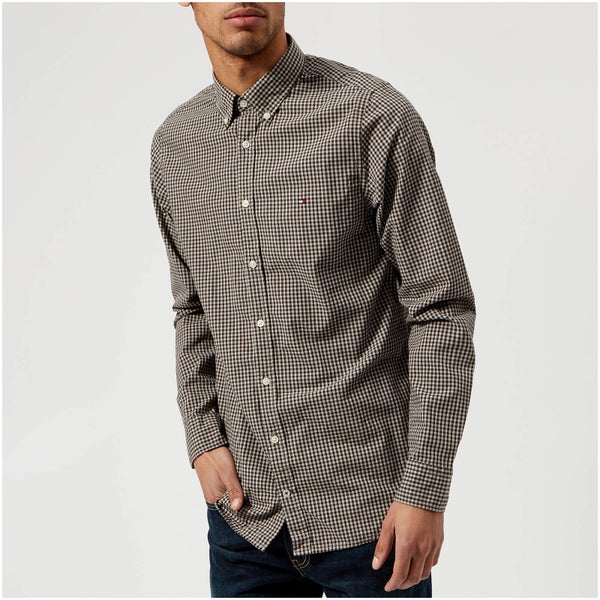 Tommy Hilfiger Men's Slim Fit Gingham Check Shirt - Delicioso/Cloud Heather