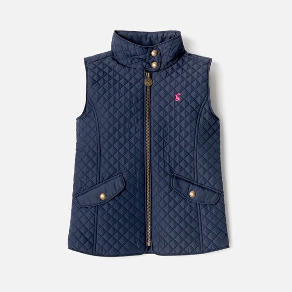 Joules Girls' Silvan Quilted Gilet - French Navy