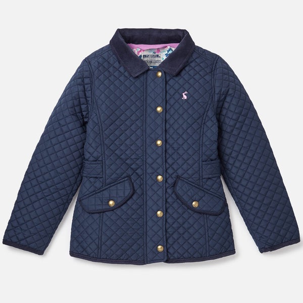 Joules Girls' Newdale Quilted Coat - French Navy