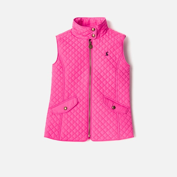 Joules Girls' Silvan Quilted Gilet - Bright Pink