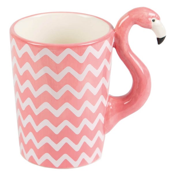 Sass & Belle Ziggy The Chevron Flamingo Mug