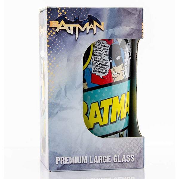 Batman Comics Comic Wrap Coloured Large Glasses 16oz