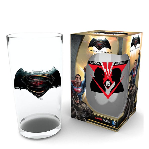 Batman Vs Superman Vs Large Glasses 16oz