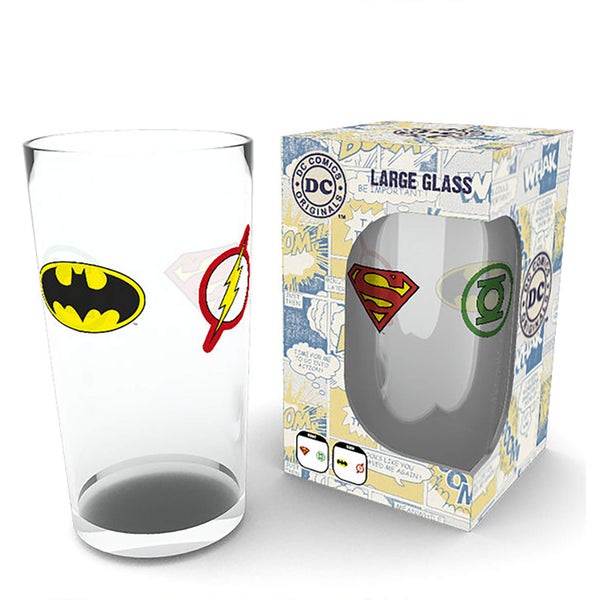 DC Comics Iconic Logos Large Glasses 16oz