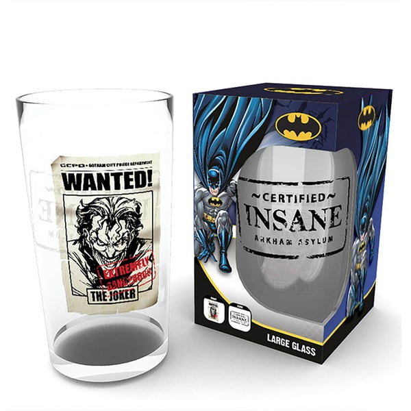 DC Comics The Joker Insane Large Glasses 16oz