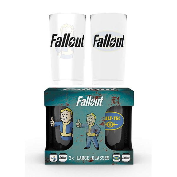 Fallout Vault Tec Large Glasses Twin Pack