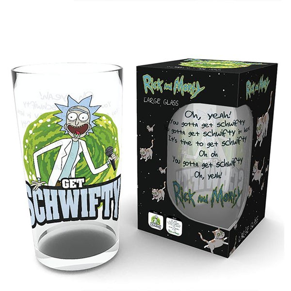 Rick and Morty Get Schwifty Coloured Large Glasses 16oz
