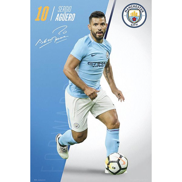 Manchester City Aguero 17/18 Maxi Poster 61 x 91.5cm