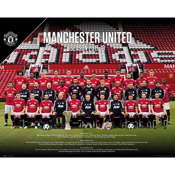Manchester United Team Photo 17/18 Mini Poster 40 x 50cm