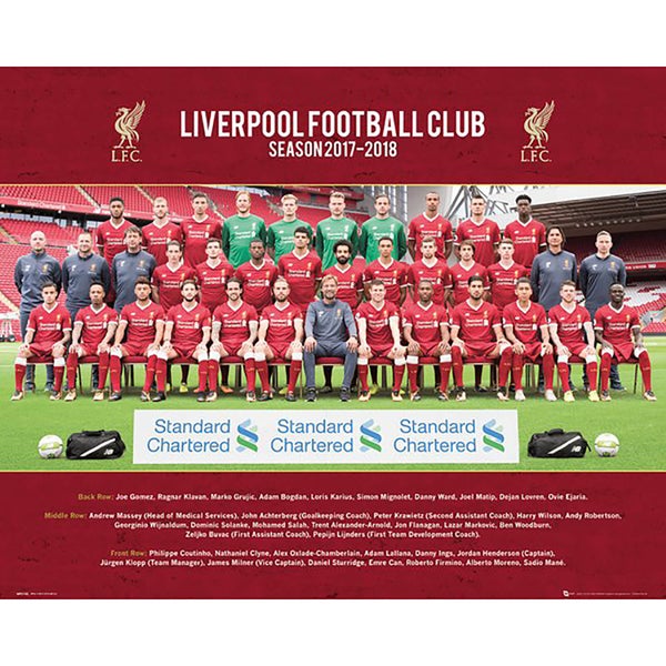 Liverpool Team Photo 17/18 Mini Poster 40 x 50cm