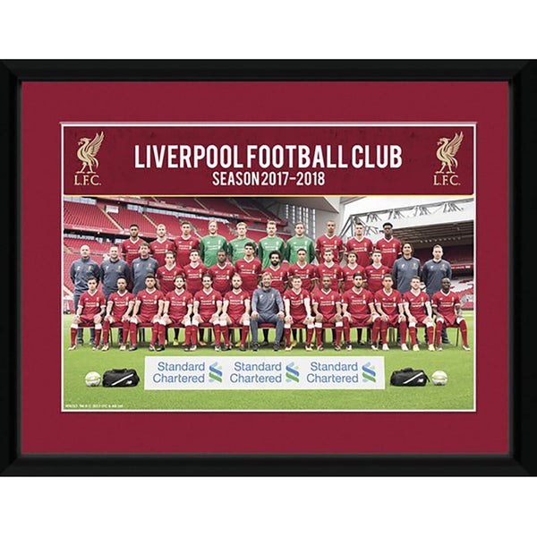 Liverpool Team Photo 17/18 Framed Photograph 8 x 6 Inch