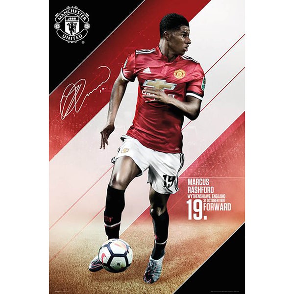 Manchester United Rashford 17/18 Maxi Poster 61 x 91.5cm