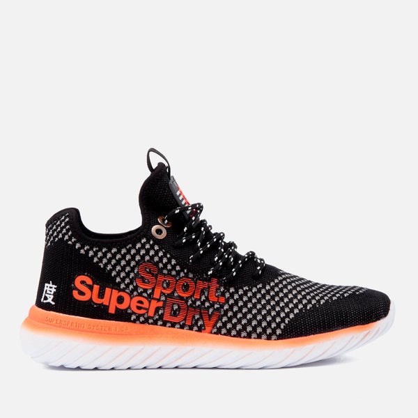 Superdry Sport Men's Super Freesprint Weave Trainers - Black-Grey-Orange