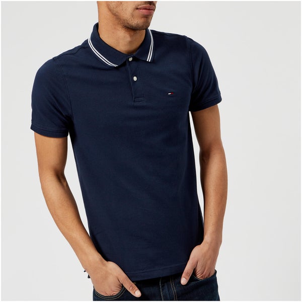 Tommy Jeans Men's Tipped Polo Shirt - Black Iris