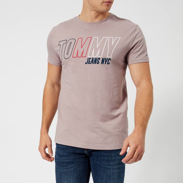Tommy Jeans Men's Block Logo T-Shirt - Violet Ice
