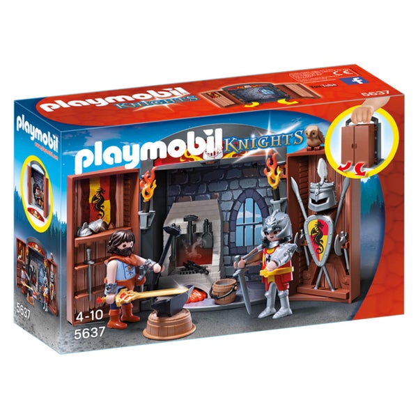 Playmobil aufklapp spiel box ritterschmiede (5637)