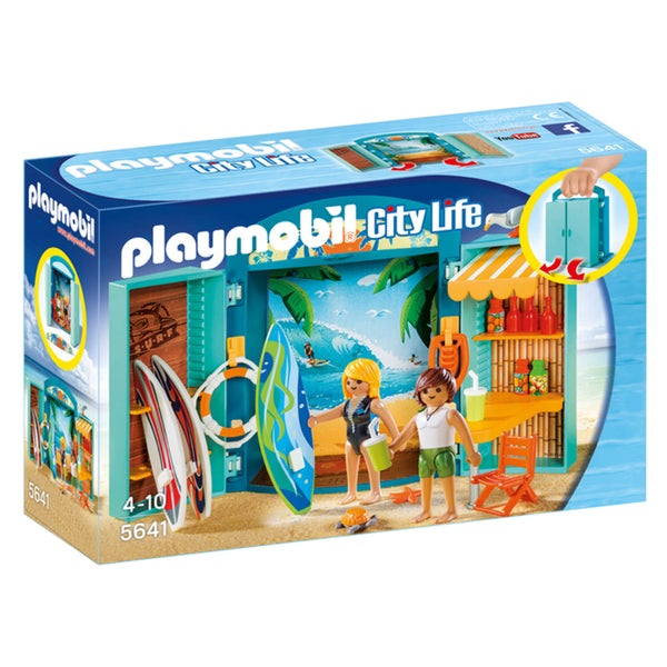 Playmobil aufklapp spiel box surf shop (5641)