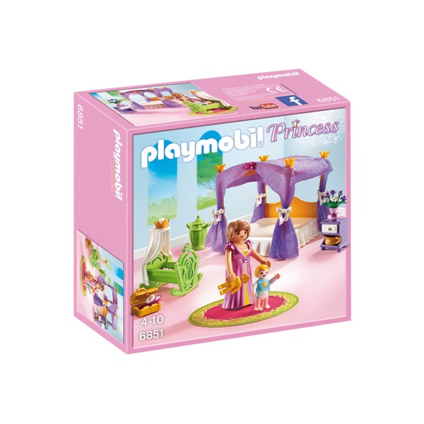 Playmobil : Chambre de la reine avec lit à baldaquin (6851)