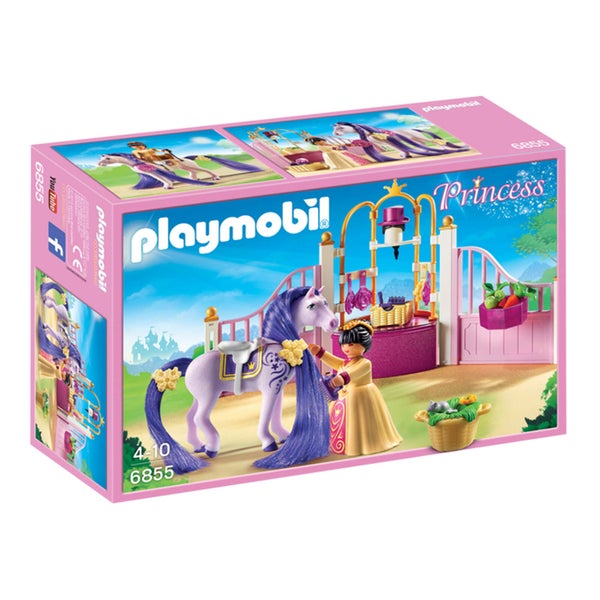 Playmobil : Écurie avec cheval à coiffer et princesse (6855)