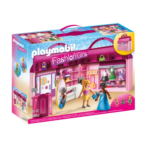Playmobil Fashion Girls Take Along Fashion Boutique with Changeable Clothing (6862)