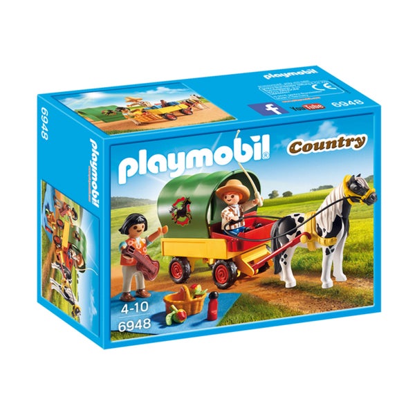 Playmobil : Enfants avec chariot et poney (6948)