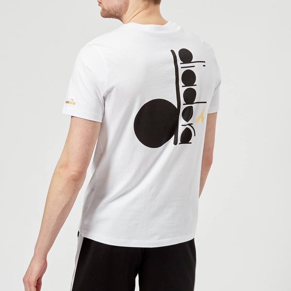 Diadora Men's Short Sleeve T-Shirt - Optical White/Black