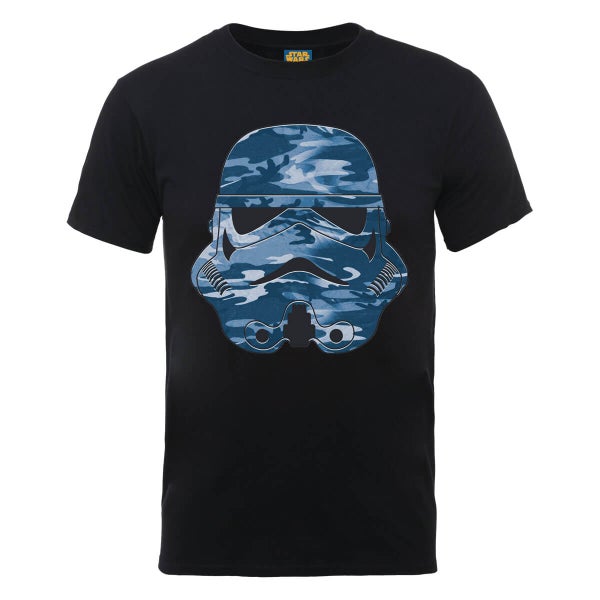 Star Wars Stormtrooper Blauwe Camouflage T-shirt - Zwart