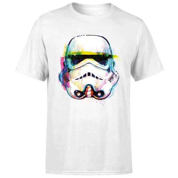 Star Wars Stormtrooper Penseel Kunst T-shirt - Wit