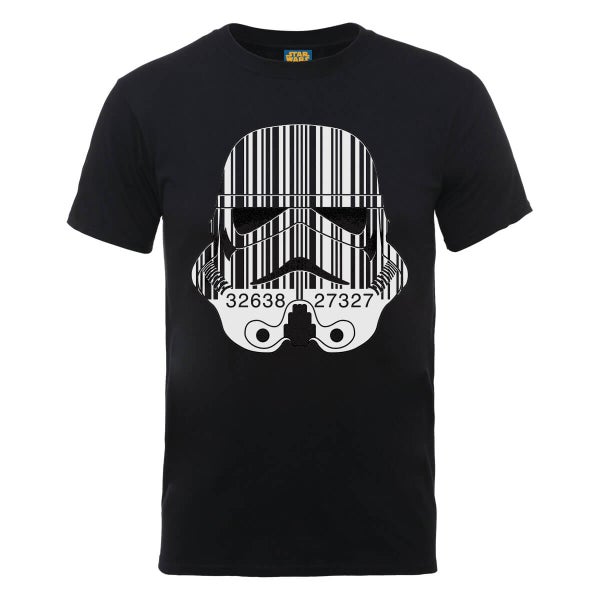 T-Shirt Star Wars Stormtrooper Barcode- Nero