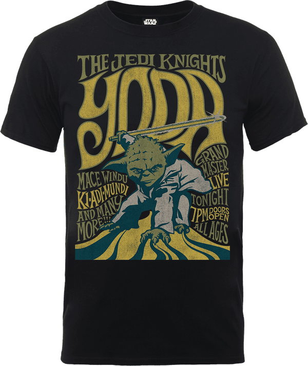 T-Shirt Star Wars Yoda The Jedi Knights- Nero
