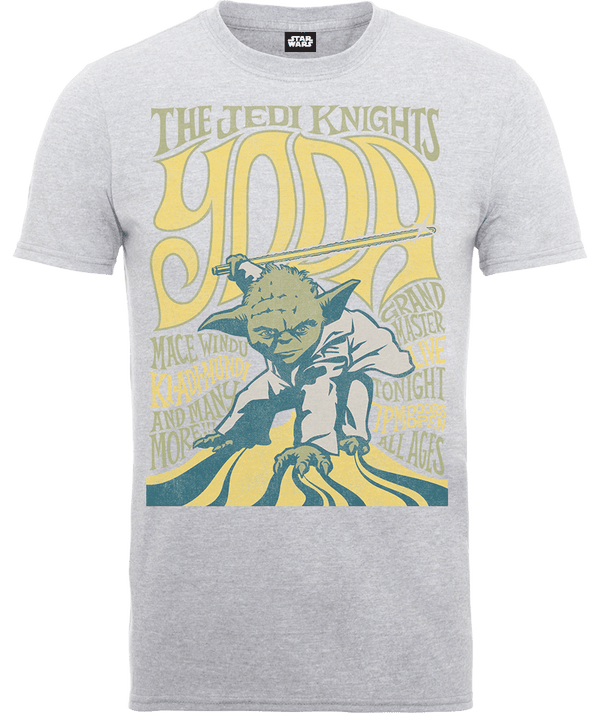 T-Shirt Homme Yoda Chevaliers Jedi - Star Wars - Gris
