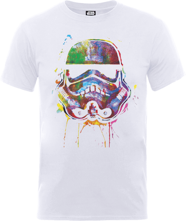 T-Shirt Star Wars Paint Splat Stormtrooper- Bianco