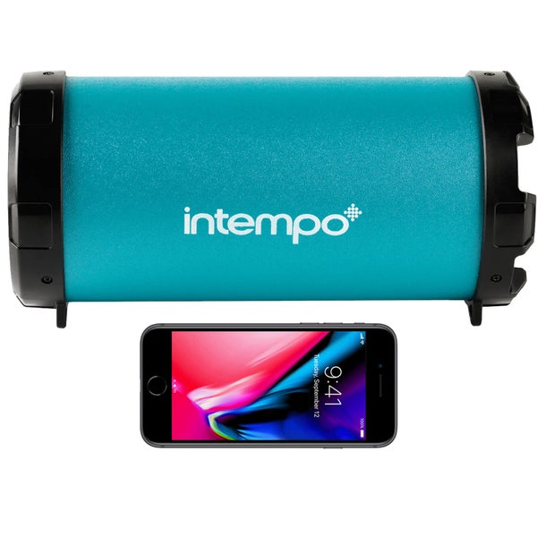 Intempo Large Wireless Bluetooth Tube Speaker - Turquoise