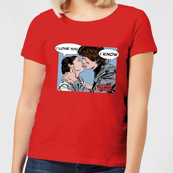 Star Wars Leia en Han Solo Love Dames T-shirt - Rood