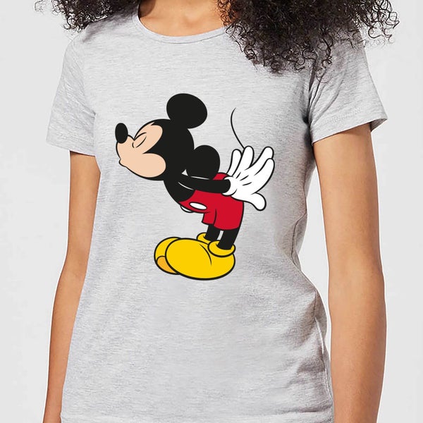 T-Shirt Femme Mickey Mouse Bisou (Disney) - Gris
