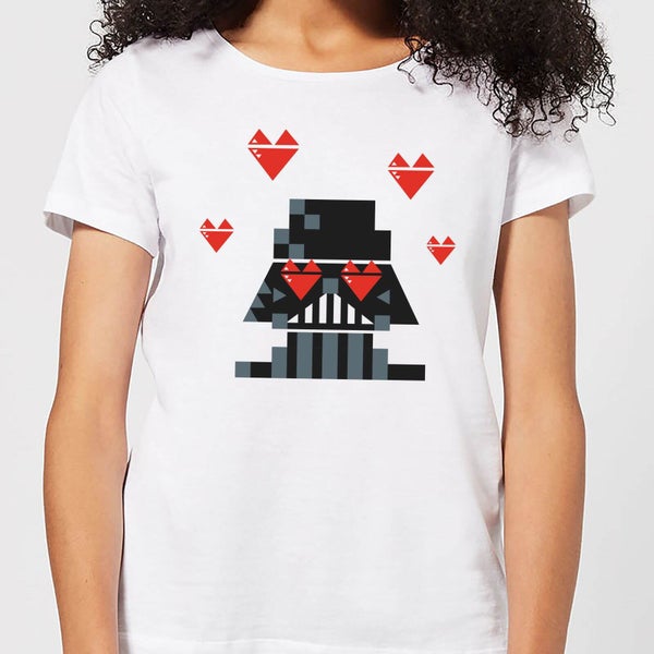 Star Wars Darth Vader In Love Dames T-shirt - Wit