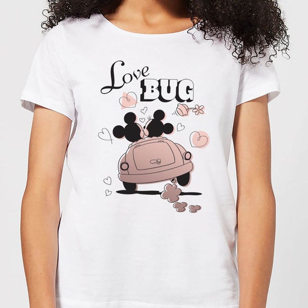 T-Shirt Disney Topolino Love Bug - Bianco - Donna